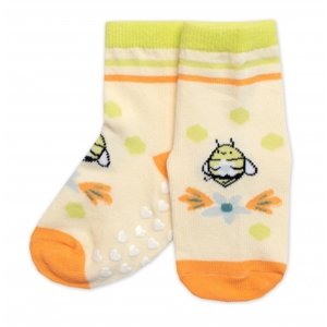 BN Dětské ponožky s ABS Včelka - žluté Velikost koj. oblečení: 19-22
