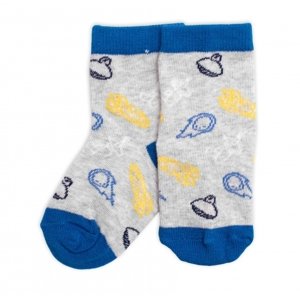 BN Dětské bavlněné ponožky Vesmír - šedé Velikost koj. oblečení: 15-18