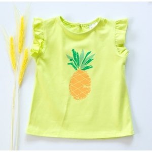 K-Baby Dětské bavlněné triko, krátký rukáv - Ananas - limetka Velikost koj. oblečení: 68 (3-6m)