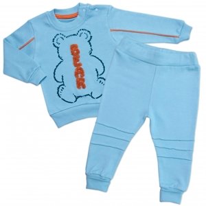 Baby Little Star Tepláková souprava Bear 2D, bavlna, modrá Velikost koj. oblečení: 74-80 (9-12m)