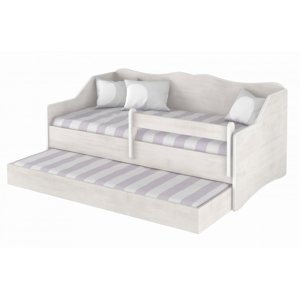 NELLYS Dětská postel s výsuvnou přistýlkou 160 x 80 cm - bílá surf, Rozměry: 160x80