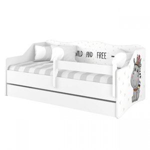 BabyBoo Dětská postel s výsuvnou přistýlkou 160 x 80 cm - Hippo Rozměry: 160x80