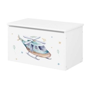 Box na hračky, truhla s motivem Letadlo / Vrtulník