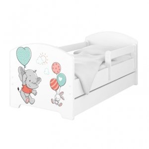 BabyBoo Dětská postel 140 x 70cm -  Slon Rozměry: 140x70
