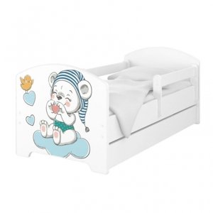 BabyBoo Dětská postel 140 x 70cm -  Medvídek s čepicí Rozměry: 140x70
