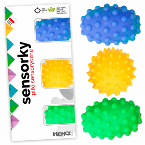 Hencz Toys Edukační barevné míčky/ježečci, 3ks v krabičce