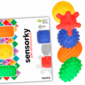 Hencz Toys Edukační barevné míčky/ježečci, 5ks v krabičce
