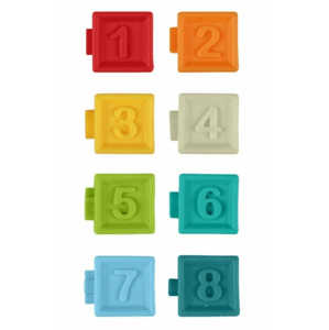 AKUKU Edukační barevné kostky 8ks v krabičce