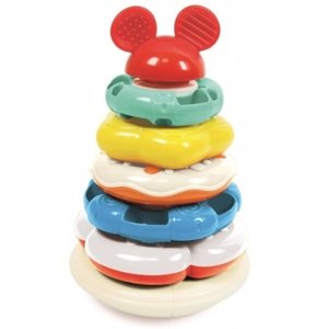 Clementoni Barevná kroužková věž Disney Baby - Mickey Mouse