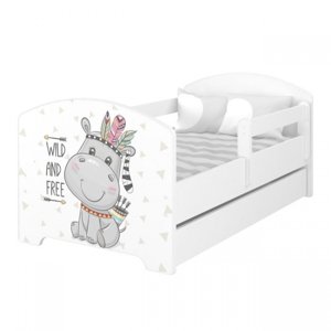 BabyBoo Dětská postel 140 x 70cm -  Hippo + šuplík Rozměry: 140x70