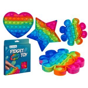 Popron.cz Fidget Pop Toy, antistresová hračka, Rainbow, duhová, 3 druhy, Star
