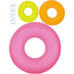 INTEX Kruh neon plavací 91cm nafukovací kolo do vody 3 barvy 59262