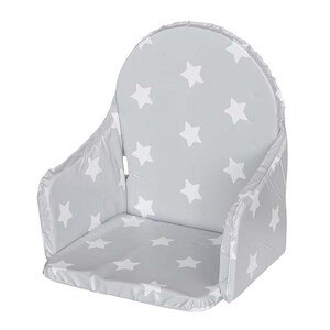 NEW BABY Vložka do dřevěných jídelních židliček Varianta: typu New Baby Victory hvězdičky bílé - šedá