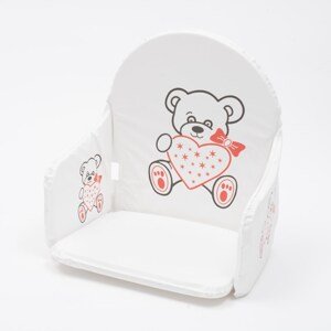 NEW BABY Vložka do dřevěných jídelních židliček Varianta: typu New Baby Victory medvídek srdíčko - bílá