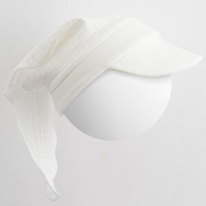Letní holčičí mušelínový šátek s kšiltem New Baby Elizabeth Varianta: bílá/74 (6-9m)