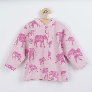 Kojenecký kabátek Baby Service Sloni Varianta: růžová/74 (6-9m)