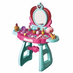 Dětský toaletní stolek s hudbou BABY MIX - růžová