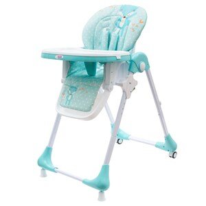 Jídelní židlička NEW BABY Varianta: Minty Fox - ekokůže a vložka pro miminka - zelená