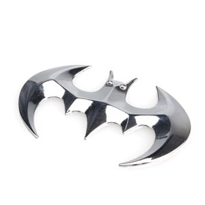 Dudlu Nálepka na auto - 3D znak Batman - stříbrná