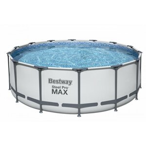 Dudlu Nadzemní bazén kulatý Steel Pro MAX, kartušová filtrace, schůdky, plachta, průměr 4,27m, výška 1,22m