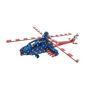 Woodcraft construction kit Woodcraft Dřevěné 3D puzzle Americký bojový vrtulních Apache