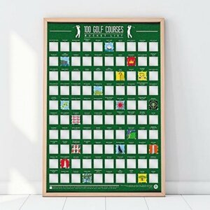 Lamps Stírací plakát - 100 golfových hřišť světa