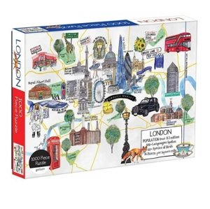 Galison Puzzle mapa Londýna 1000 dílků