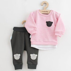 Kojenecká souprava tričko a tepláčky New Baby Brave Bear ABS Varianta: růžová/62 (3-6m)