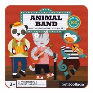Petit Collage Petitcollage Magnetické puzzle Zvířátka - poškozená kovová krabička