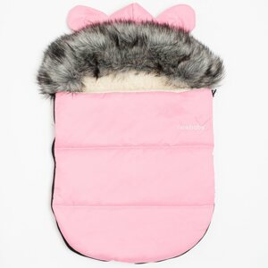 Luxusní zimní fusak s kapucí s oušky New Baby Alex Wool Varianta: pink - růžová