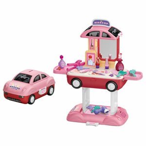 Dívčí kosmetický salon v autě 2 v 1 BABY MIX - růžová