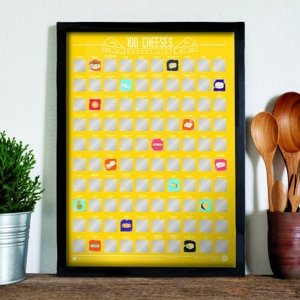 Lamps Stírací plakát 100 nejlepších sýru - Bucket list