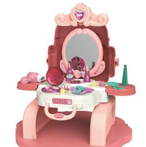 Dívčí přenosný kosmetický salon 3 v 1 batoh BABY MIX - růžová