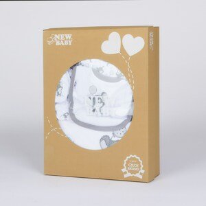 14-dílná luxusní kojenecká souprava New Baby Little Mouse v EKO krabičce - bílá/56 (0-3m)