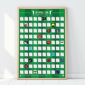 Lamps Stírací plakát - 100 fotbalových týmů