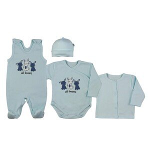 4-dílná kojenecká souprava Koala Rabbit Varianta: blue - modrá/62 (3-6m)