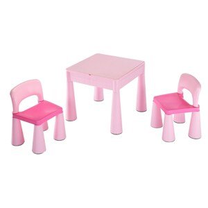 Dětská sada stoleček a dvě židličky NEW BABY Varianta: růžová