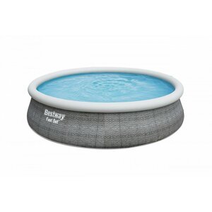 Dudlu Nadzemní bazén kruhový Fast Set, kartušová filtrace, schůdky, plachta, průměr 4,57m, výška 1,07m