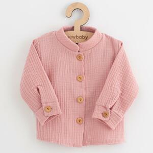 Viga Kojenecká mušelínová košiNew Baby Soft dress Varianta: Kojenecká mušelínová košile New Baby Soft dress - růžová/80 (9-12m)