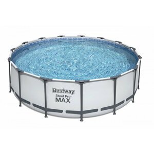 Dudlu Nadzemní bazén kulatý Steel Pro MAX, kartušová filtrace, schůdky, plachta, průměr 4,57m, výška 1,22m