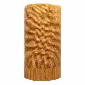 Bambusová pletená deka NEW BABY 100x80 cm Varianta: hořčicová - žlutá
