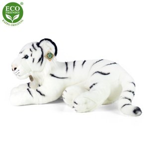 RAPPA Plyšový tygr bíly 60 cm ECO-FRIENDLY