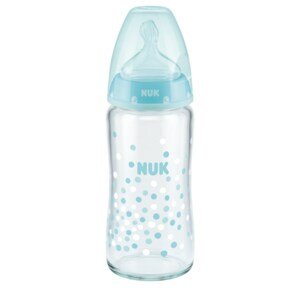 Skleněná kojenecká láhev NUK First Choice 240 ml - žlutá Varianta: tyrkysová