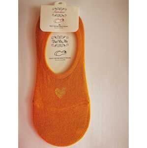 Dudlu Ne-kotníkové ponožky se srdíčkem Varianta: oranžová