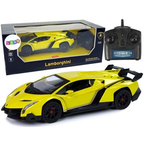 mamido Sportovní auto na dálkové ovládání RC Lamborghini Veneno 1:24 žluté