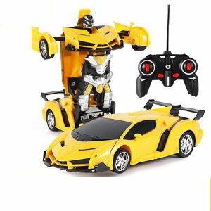 mamido Auto Robot Transformers 2v1 na dálkové ovládání RC žlutý