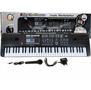 Mamido Mamido Dětský keyboard s Mikrofonem Rádiem Nahráváním 61 kláves černý